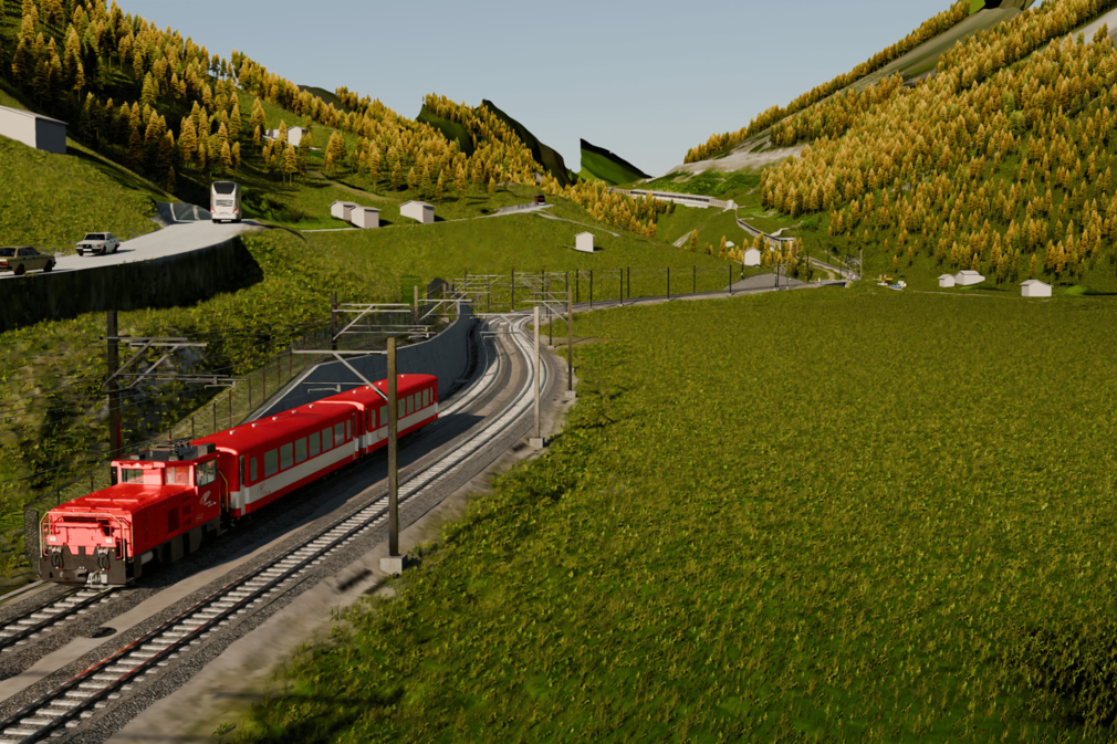Bestandsmodellierung-DRS-Mattertaltunnel-Zug-und-Gleis