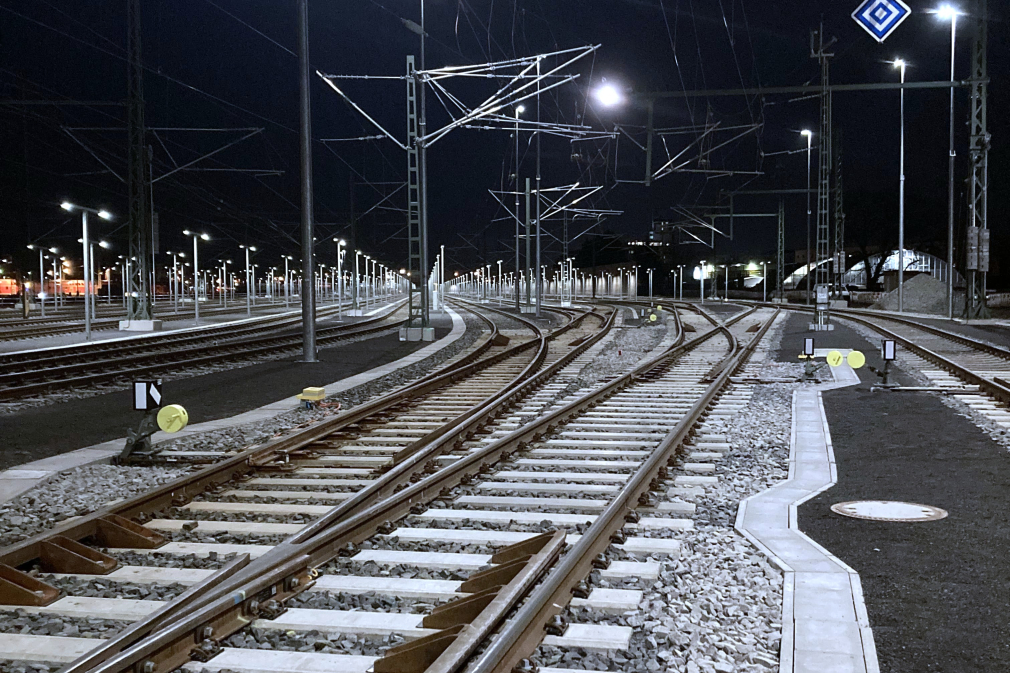 Licht an für den Betrieb in Cottbus_Weichenbereich W374-W376