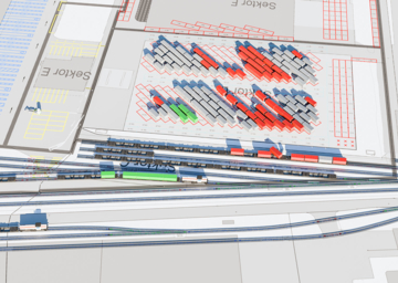 Planning and simulation of the entire transhipment logistics. Planung-und-Simulation-der-gesamten-Umschlaglogistik