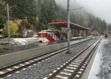 Die neuen Gleisanlagen Châtelard-Frontière Die neuen Gleisanlagen Châtelard-Frontière
